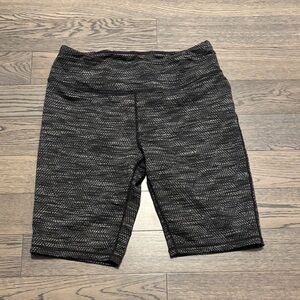 Joe Fresh Black and Gray Patterned Bike Shorts